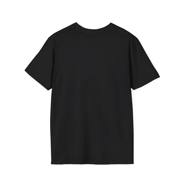 Black t-shirt on a white background